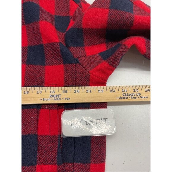 J Crew Womens Red/ Navy Buffalo Check‎ Plaid Bomber Jacket, Wool size 14 - Picture 6 of 12